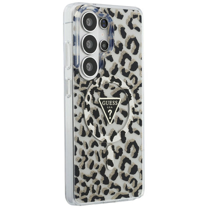 Калъф MagSafe за Samsung Galaxy S26 Ultra S948, Guess, IML Leopard Pattern, Черен