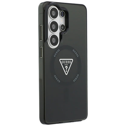 MagSafe Case for Samsung Galaxy S26 Ultra S948, Guess, IML Gradient Triangle Logo, Black