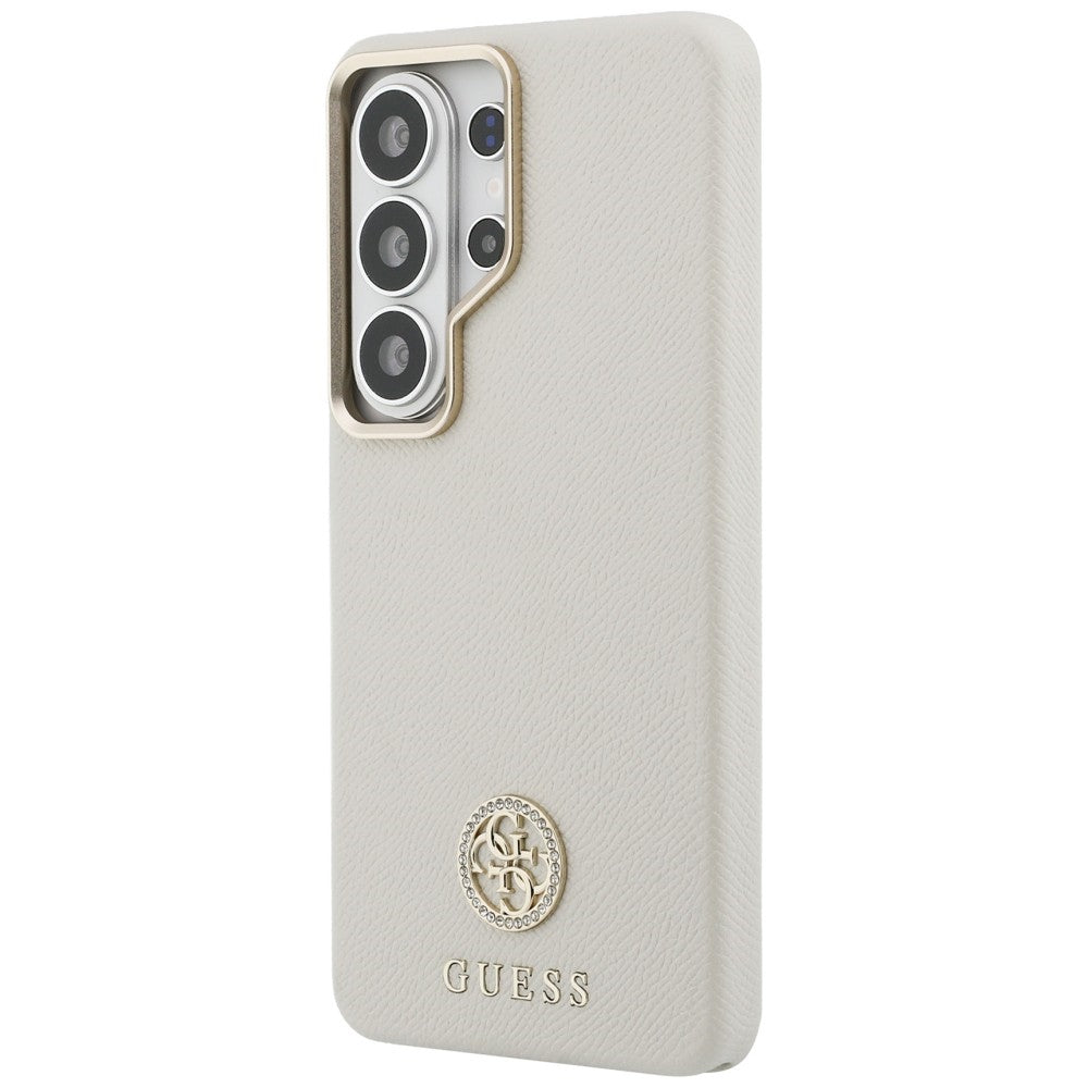 Калъф MagSafe за Samsung Galaxy S26 Ultra S948, Guess, Rhinestone Round Logo, Бежов