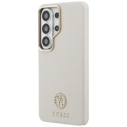 Калъф MagSafe за Samsung Galaxy S26 Ultra S948, Guess, Rhinestone Round Logo, Бежов