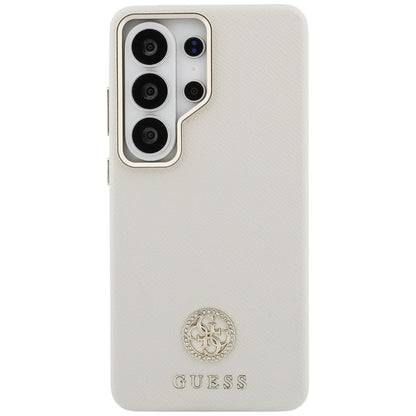 Калъф MagSafe за Samsung Galaxy S26 Ultra S948, Guess, Rhinestone Round Logo, Бежов