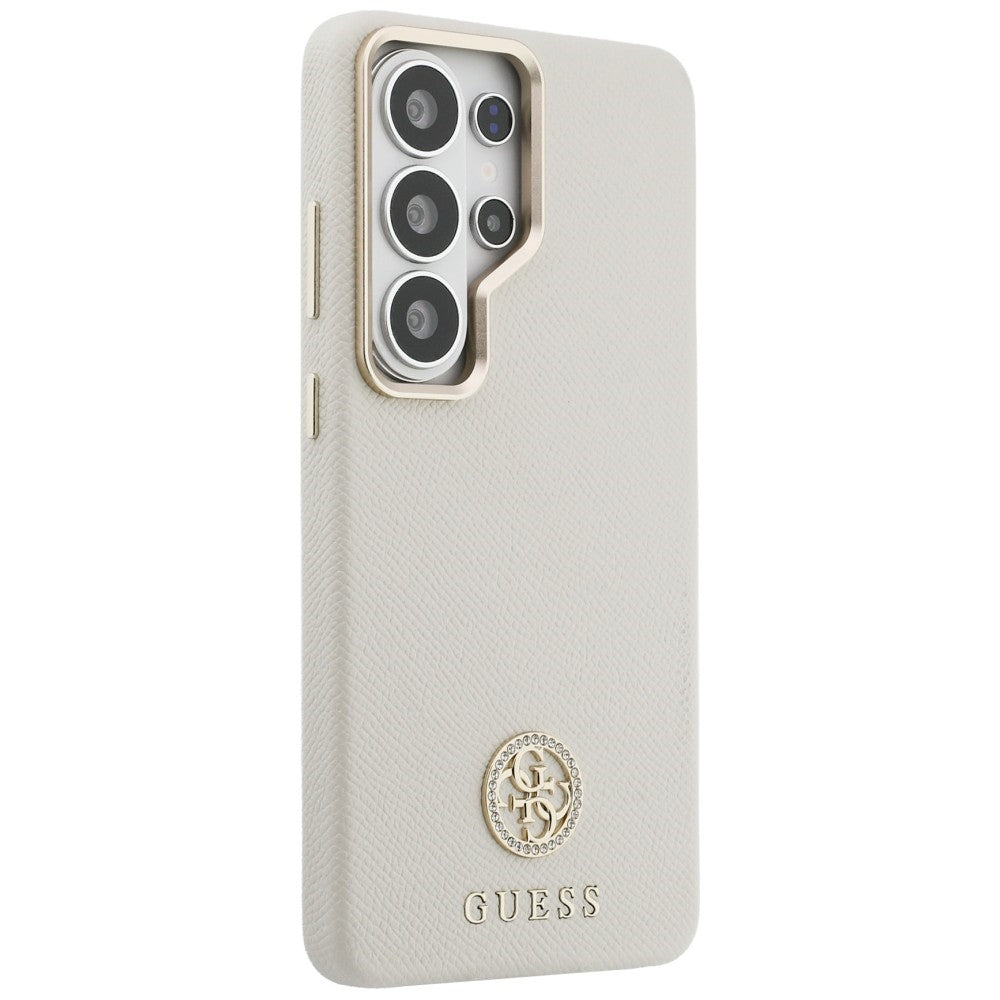 Калъф MagSafe за Samsung Galaxy S26 Ultra S948, Guess, Rhinestone Round Logo, Бежов