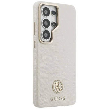 Калъф MagSafe за Samsung Galaxy S26 Ultra S948, Guess, Rhinestone Round Logo, Бежов