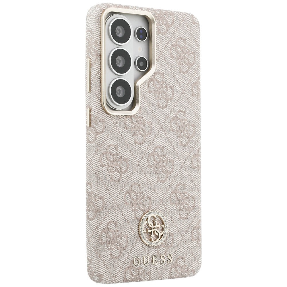Калъф MagSafe за Samsung Galaxy S26 Ultra S948, Guess, Rhinestone Round Logo, Розов