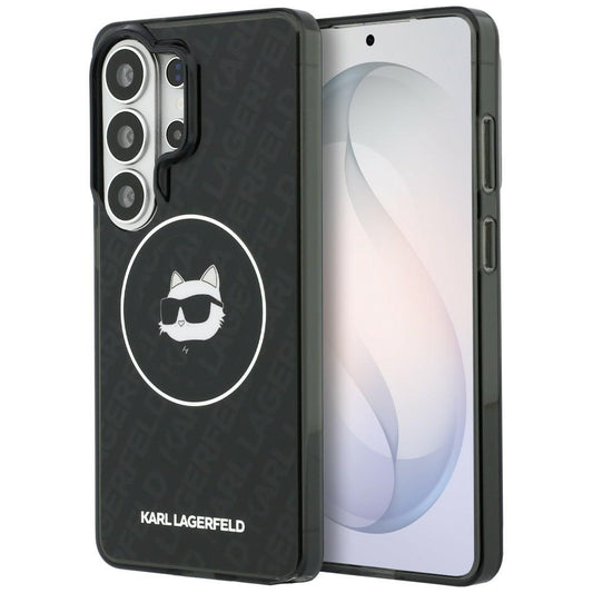 Калъф MagSafe за Samsung Galaxy S26 Ultra S948, Karl Lagerfeld, IML Choupette Head on KL Repeated Logo, Черен