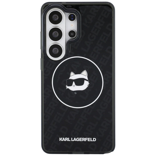 Калъф MagSafe за Samsung Galaxy S26 Ultra S948, Karl Lagerfeld, IML Choupette Head on KL Repeated Logo, Черен