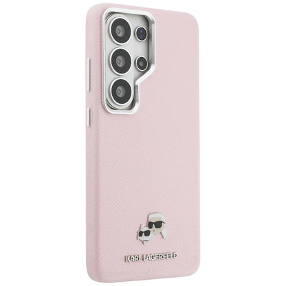 Калъф MagSafe за Samsung Galaxy S26 Ultra S948, Karl Lagerfeld, Karl & Choupette Head's Pin, Розов
