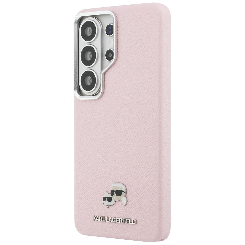 Калъф MagSafe за Samsung Galaxy S26 Ultra S948, Karl Lagerfeld, Karl & Choupette Head's Pin, Розов