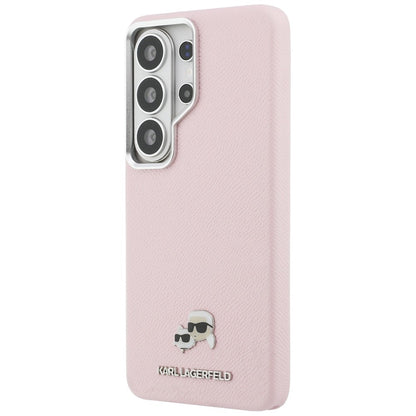 Калъф MagSafe за Samsung Galaxy S26 Ultra S948, Karl Lagerfeld, Karl & Choupette Head's Pin, Розов