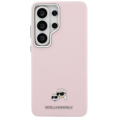 Калъф MagSafe за Samsung Galaxy S26 Ultra S948, Karl Lagerfeld, Karl & Choupette Head's Pin, Розов