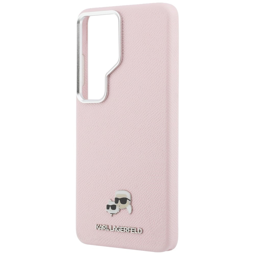Калъф MagSafe за Samsung Galaxy S26 Ultra S948, Karl Lagerfeld, Karl & Choupette Head's Pin, Розов