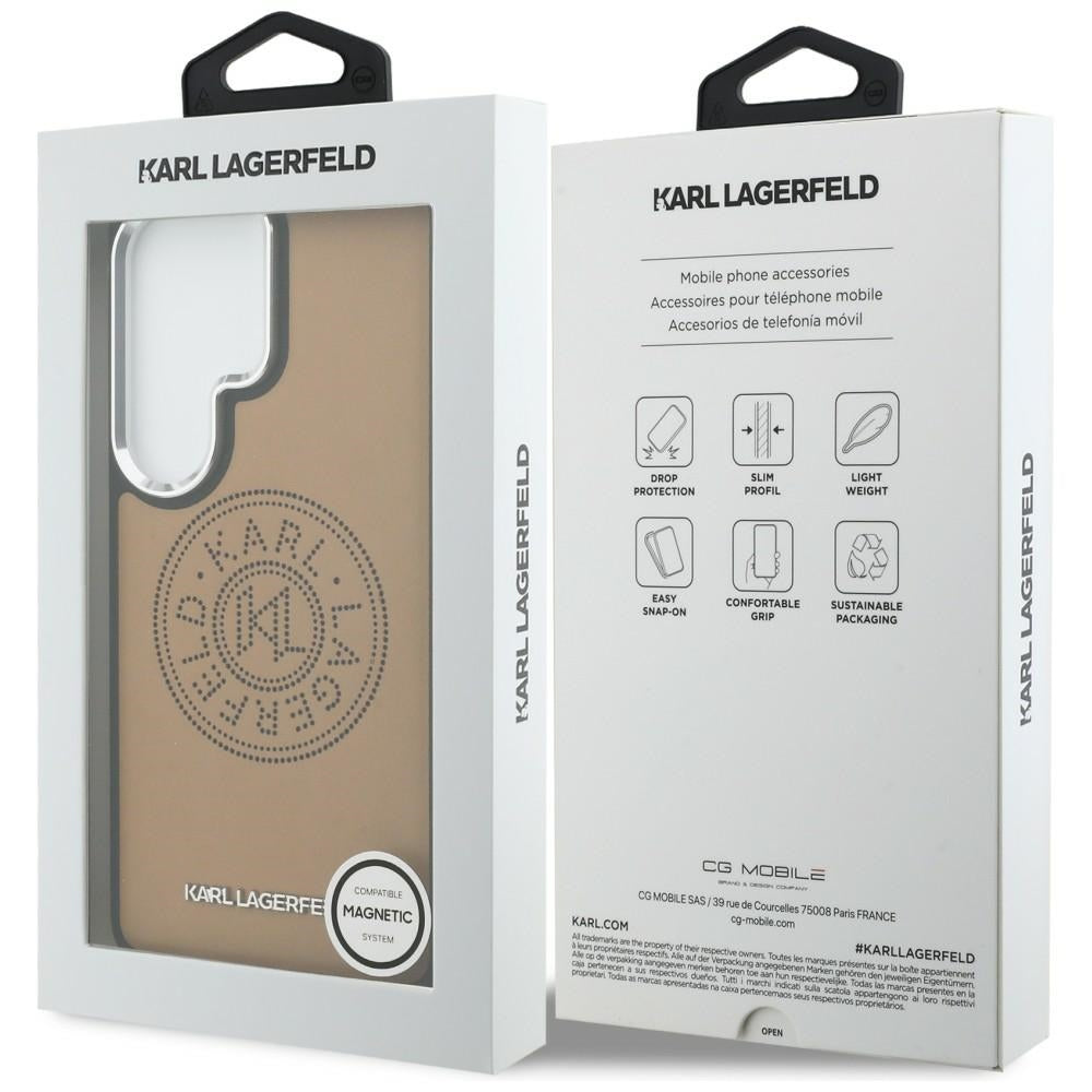 Калъф MagSafe за Samsung Galaxy S26 Ultra S948, Karl Lagerfeld, Karl Round Point Logo, Кафяв