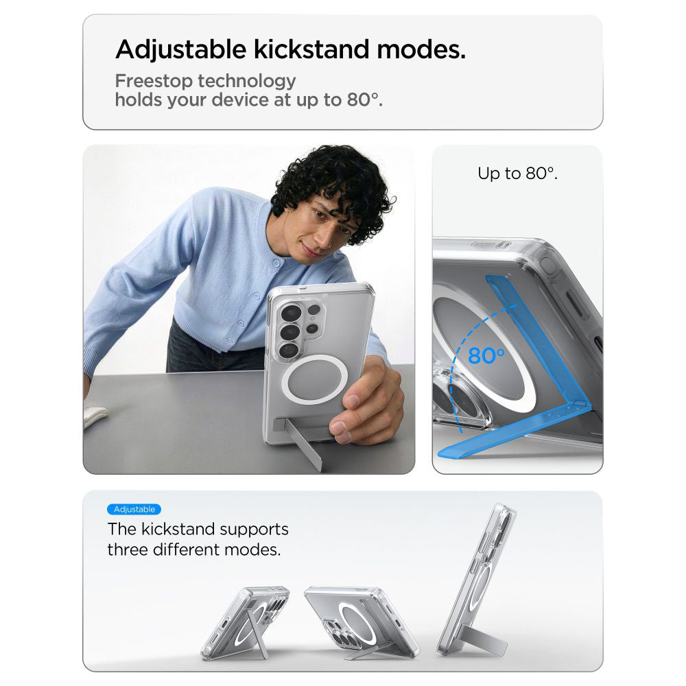 Калъф MagSafe за Samsung Galaxy S26 Ultra S948, Spigen, Ultra Hybrid S, Прозрачен Бял ACS11032