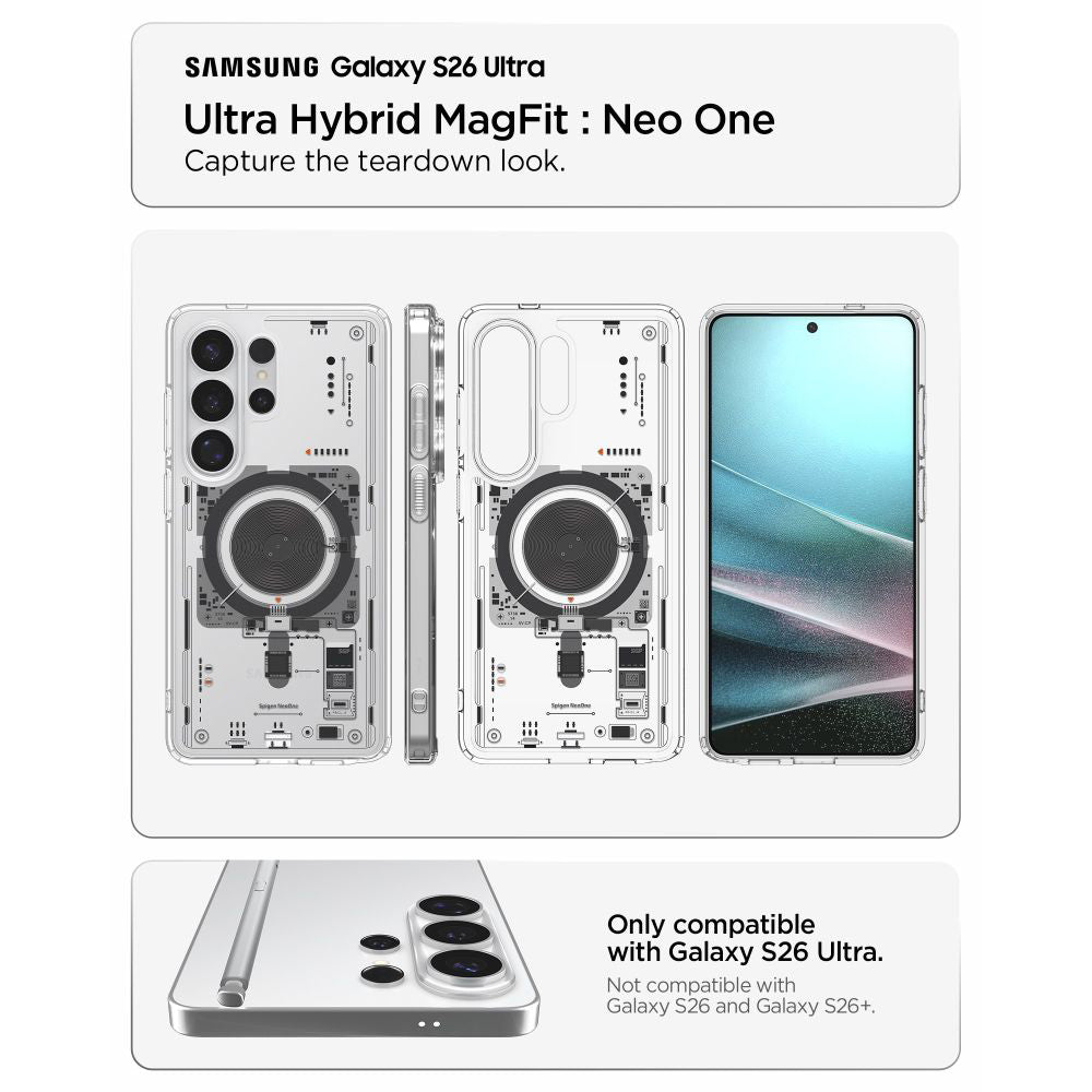 Калъф MagSafe за Samsung Galaxy S26 Ultra S948, Spigen, Ultra Hybrid Neo One, Прозрачен ACS11206