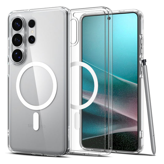 Калъф MagSafe за Samsung Galaxy S26 Ultra S948, Spigen, Ultra Hybrid, Прозрачен Бял ACS10679