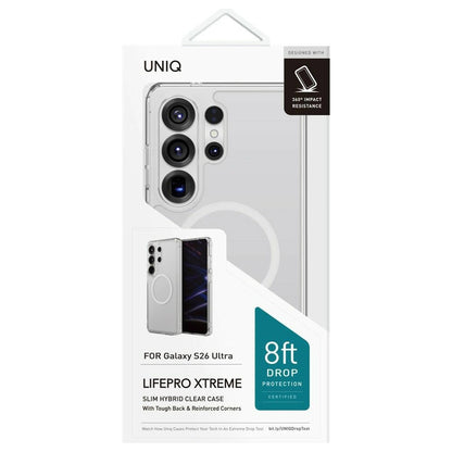 Калъф MagSafe за Samsung Galaxy S26 Ultra S948, UNIQ, LifePro Xtreme MagClick, Прозрачен