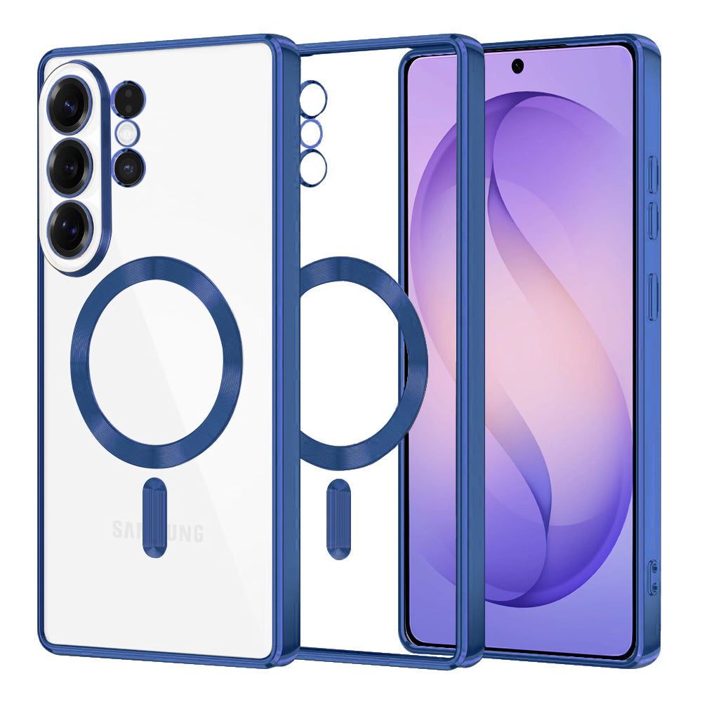 Калъф MagSafe за Samsung Galaxy S26 Ultra, Techsuit, Luxury Crystal, Тъмносин