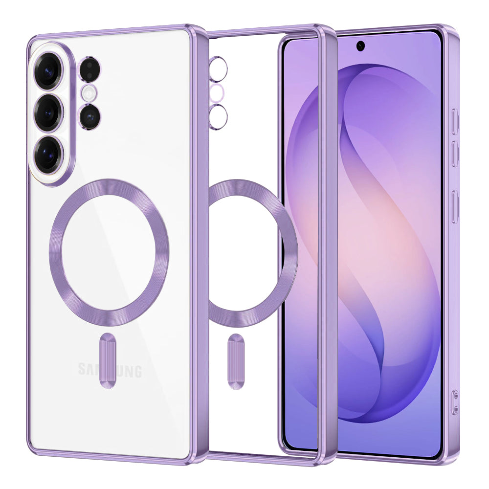 Калъф MagSafe за Samsung Galaxy S26 Ultra, Techsuit, Luxury Crystal, Светло лилав