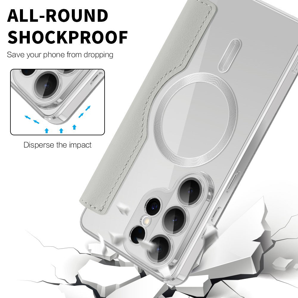 Калъф MagSafe за Samsung Galaxy S26 Ultra, Techsuit, SmartMag Book, Сив