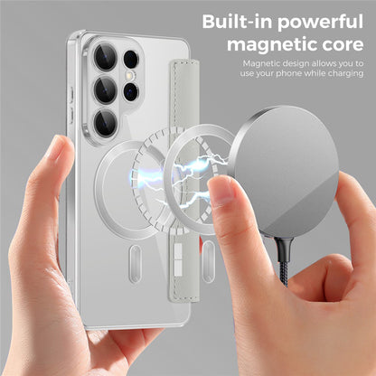 Калъф MagSafe за Samsung Galaxy S26 Ultra, Techsuit, SmartMag Book, Сив