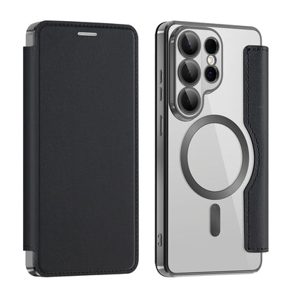 Калъф MagSafe за Samsung Galaxy S26 Ultra, Techsuit, SmartMag Book, Черен