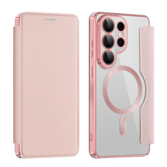 Калъф MagSafe за Samsung Galaxy S26 Ultra, Techsuit, SmartMag Book, Розов