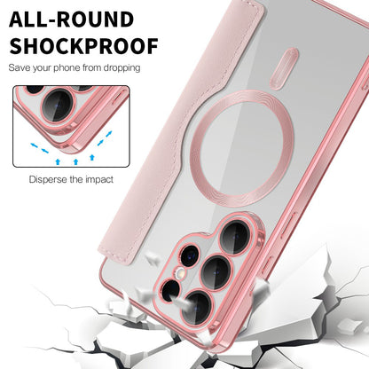 Калъф MagSafe за Samsung Galaxy S26 Ultra, Techsuit, SmartMag Book, Розов