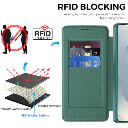 Калъф MagSafe за Samsung Galaxy S26 Ultra, Techsuit, SmartMag Book, Зелен