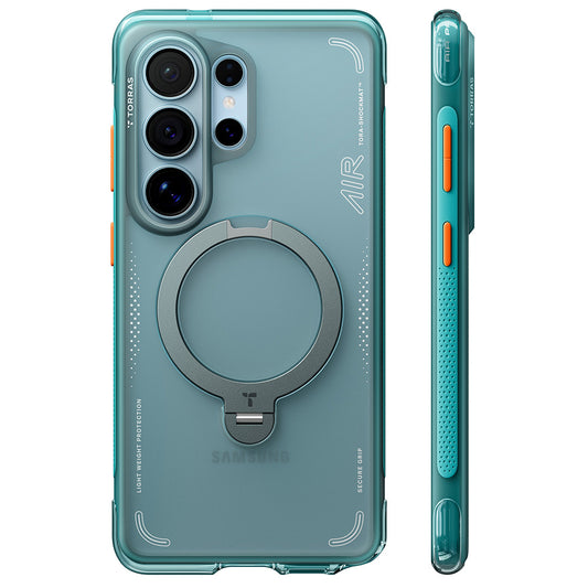 Калъф MagSafe за Samsung Galaxy S26 Ultra, Torras, Ostand Spin Air, Зелен