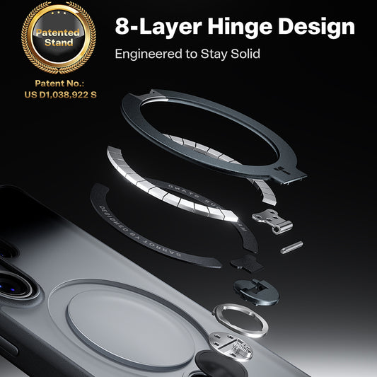 Калъф MagSafe за Samsung Galaxy S26 Ultra, Torras, Ostand Spin, Черен