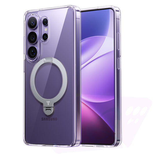 Калъф MagSafe за Samsung Galaxy S26 Ultra, Torras, Ostand Spin, Прозрачен