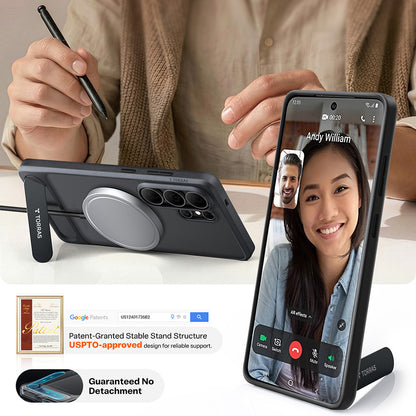 Калъф MagSafe за Samsung Galaxy S26 Ultra, Torras, Pstand, Черен