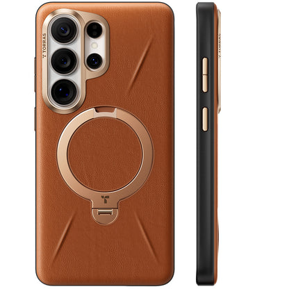 Калъф MagSafe за Samsung Galaxy S26 Ultra, Torras, QPRO Leather, Кафяв