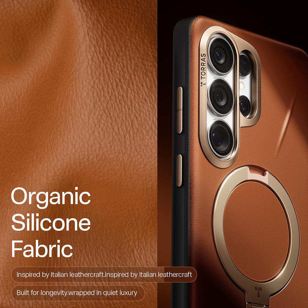 Калъф MagSafe за Samsung Galaxy S26 Ultra, Torras, QPRO Leather, Кафяв