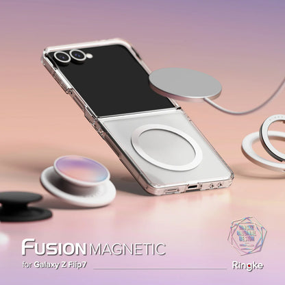 Калъф MagSafe за Samsung Galaxy Z Flip7 F766, Ringke, Fusion, Прозрачен