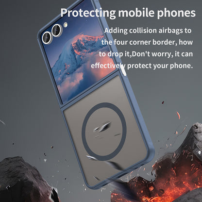 Калъф MagSafe за Samsung Galaxy Z Flip7 F766, Techsuit, HaloFrost II, Тъмносин