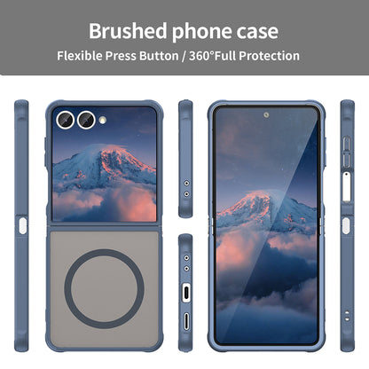 Калъф MagSafe за Samsung Galaxy Z Flip7 F766, Techsuit, HaloFrost II, Тъмносин