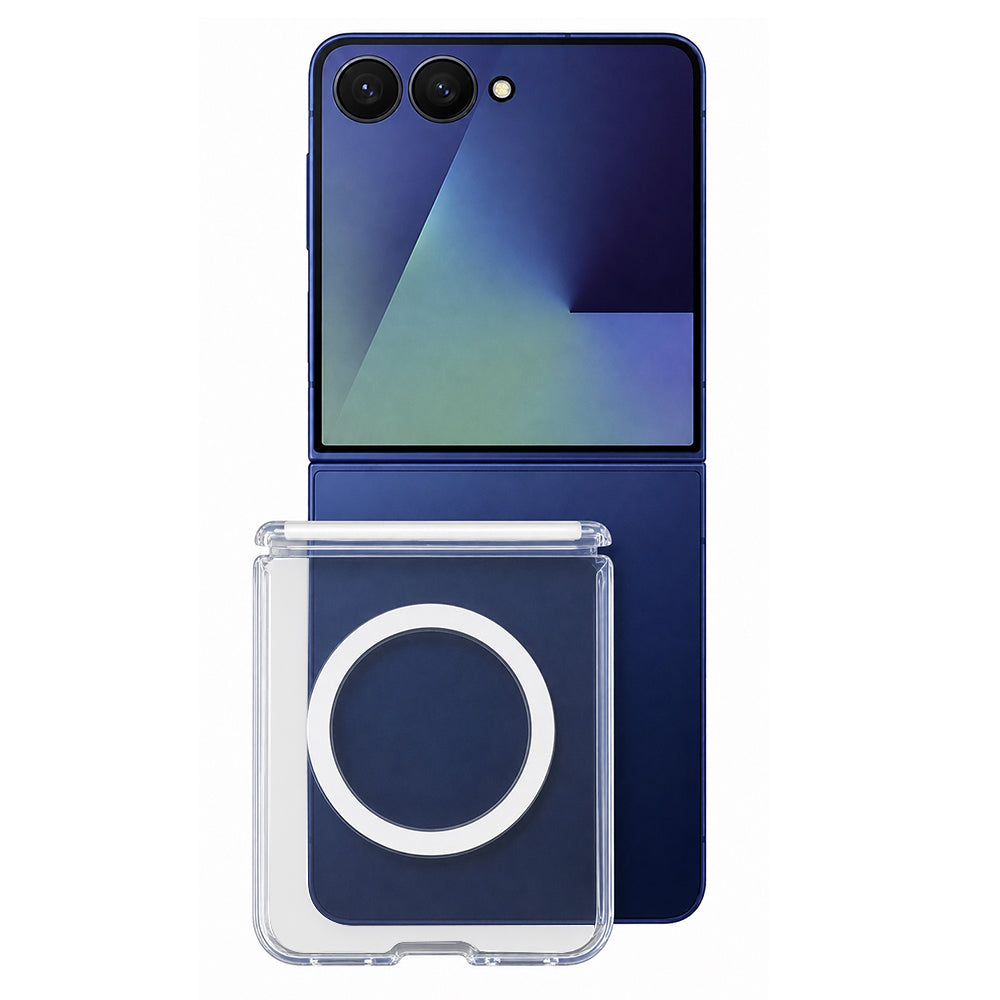 Калъф MagSafe за Samsung Galaxy Z Flip8 F776, Blueo, Crystal Pro Anti-Drop, Прозрачен