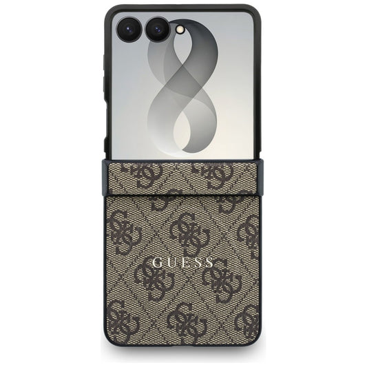 Калъф MagSafe за Samsung Galaxy Z Flip8 F776, Guess, 4G Leather Classic, Кафяв