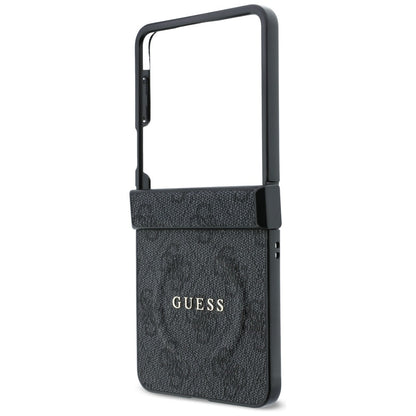Калъф MagSafe за Samsung Galaxy Z Flip8 F776, Guess, 4G Leather Classic, Черен