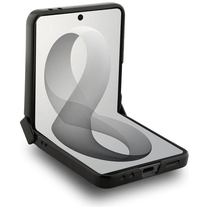 Калъф MagSafe за Samsung Galaxy Z Flip8 F776, Guess, 4G Leather Classic, Черен