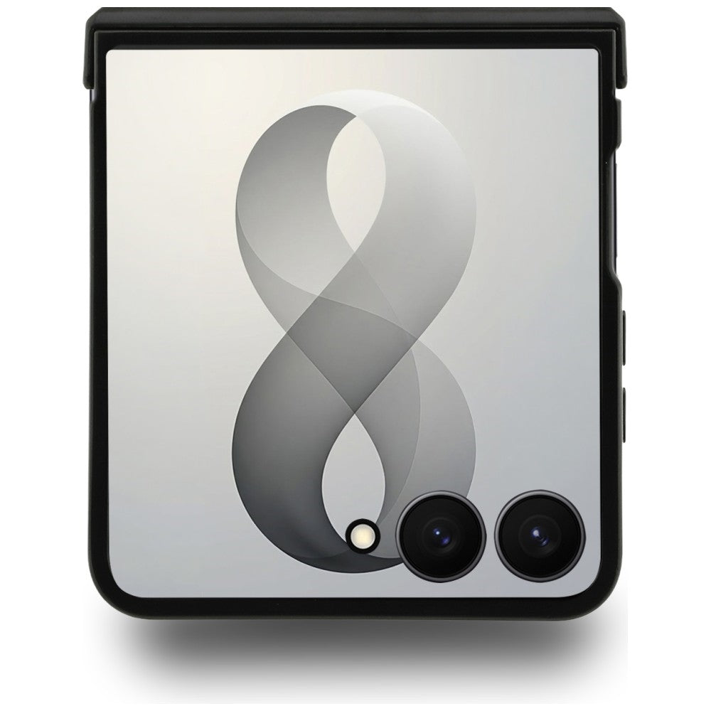 Калъф MagSafe за Samsung Galaxy Z Flip8 F776, Guess, 4G Leather Classic, Черен