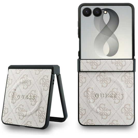 Калъф MagSafe за Samsung Galaxy Z Flip8 F776, Guess, 4G Leather Classic, Розов