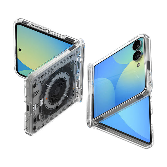 Калъф MagSafe за Samsung Galaxy Z Flip8 F776, Spigen, Ultra Hybrid Pro Neo One, Прозрачен ACS11525