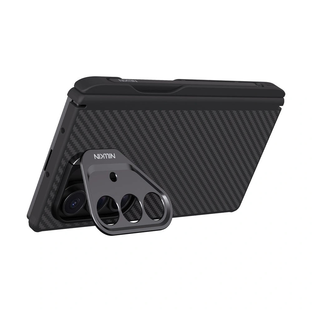 MagSafe Case for Samsung Galaxy Z Fold7 F966, Nillkin, CarboProp with Camera Cutout and S-Pen Holder, Black