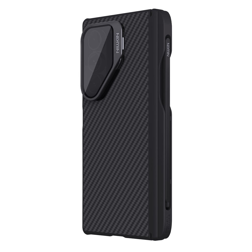 MagSafe Case for Samsung Galaxy Z Fold7 F966, Nillkin, CarboProp with Transparent Black Lens Cover and S-Pen Holder, Black