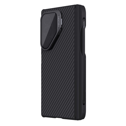 MagSafe Case for Samsung Galaxy Z Fold7 F966, Nillkin, CarboProp with Transparent Black Lens Cover and S-Pen Holder, Black
