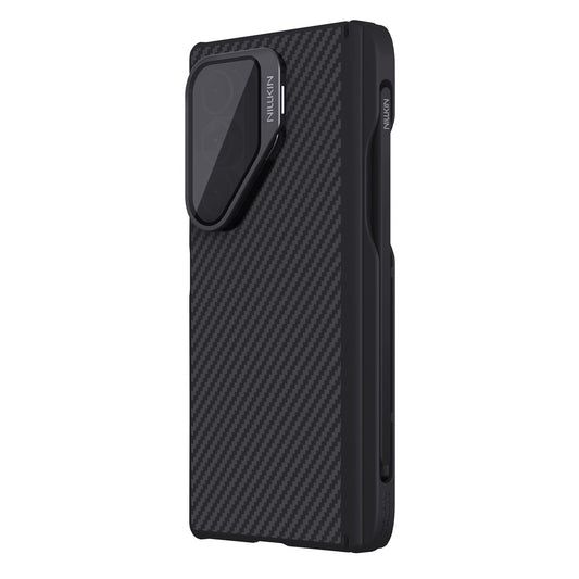 Калъф MagSafe за Samsung Galaxy Z Fold7 F966, Nillkin, CarboProp с прозрачен черен капак за обектива и държач за S-Pen, черен