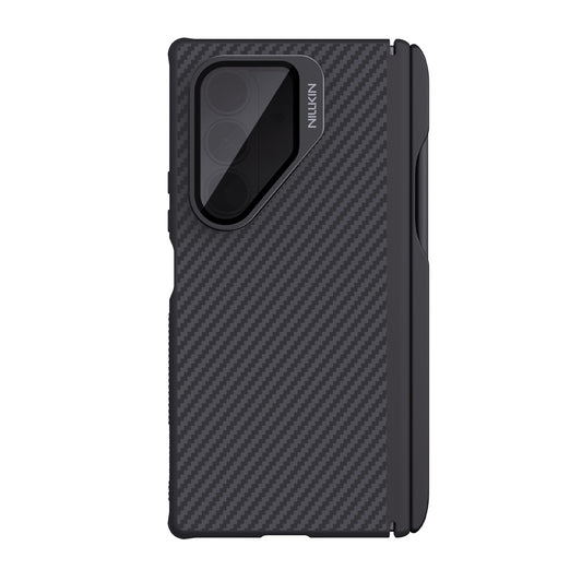Калъф MagSafe за Samsung Galaxy Z Fold7 F966, Nillkin, CarboProp с прозрачен черен капак за обектива и държач за S-Pen, черен