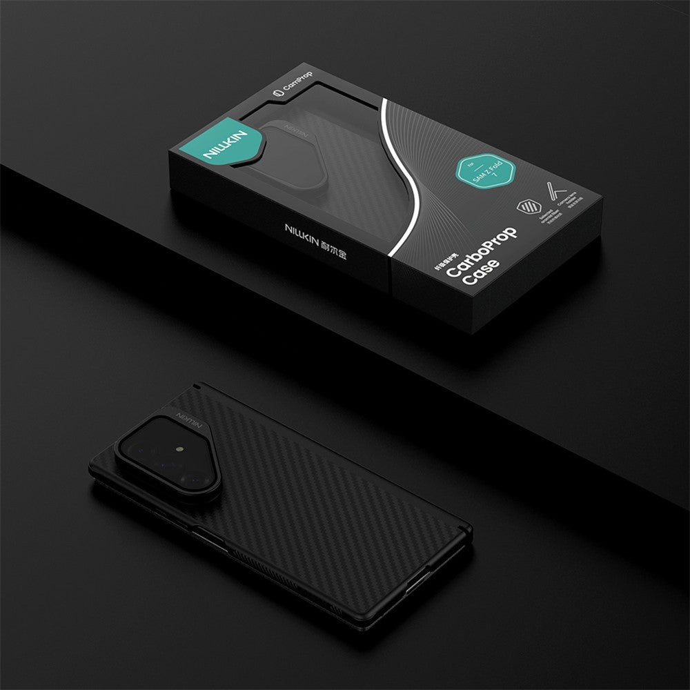 MagSafe Case for Samsung Galaxy Z Fold7 F966, Nillkin, CarboProp with Transparent Black Lens Cover, Black